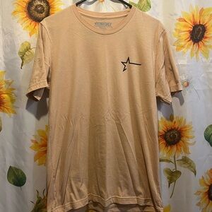 Men's Star Logo Beige T-Shirt